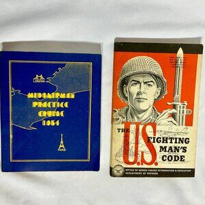 1950s Military Books Bundle The U.S. Fighting Man's Code & Midshipmen
